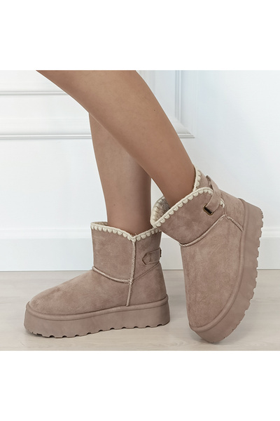 SOFILINE Khaki short fur boots DAY9058 116