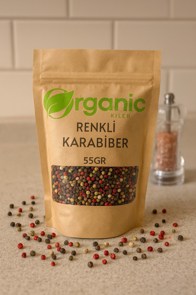 Organic Kiler Katkısız Renkli Tane Karabiber 55gr – Organik ve Taze Mahsül