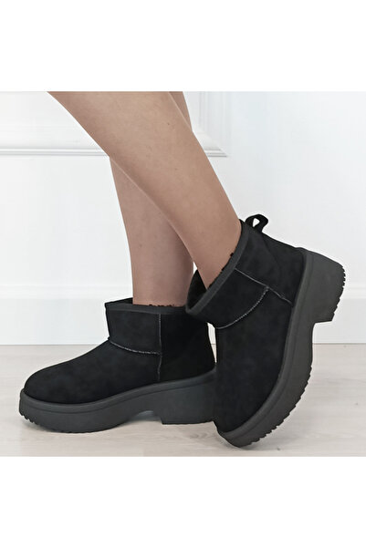 SOFILINE Μαύρες μπότες με επένδυση γούνας και χοντρές σόλες LT33-49 113