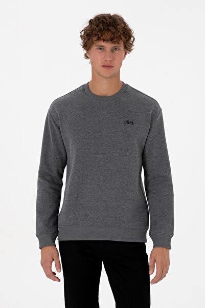 U.S. Polo Assn. Men's Anthracite Melange Basic Sweatshirt 50313757-Vr081