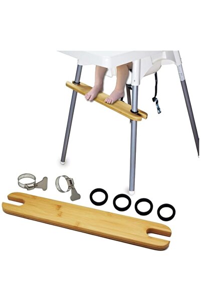 Generic Natural Bamboo High Chair Foot Rest Compatible with IKEA Antilop, Adj...