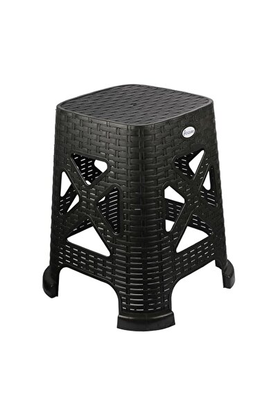 Generic ESQUBE® Plastic High Stool Square for Indoors and Outdoors Black Color