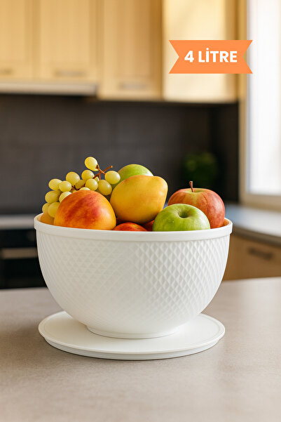 Melkan Home Storage Container with Lid 4 Liters – Bpa-Free, Multi-Purpose Large Kitchen Bowl, Storage Container