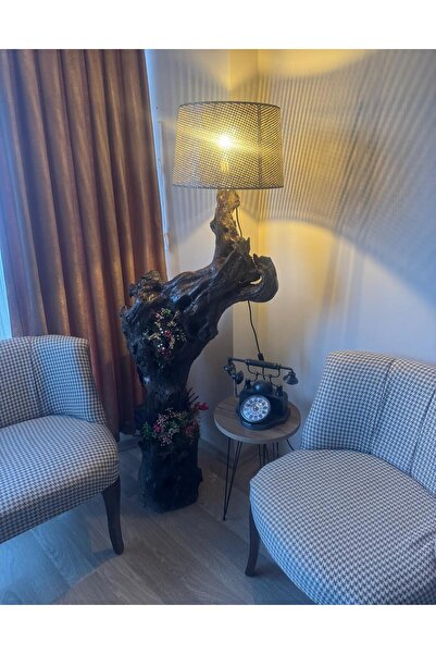 Selma Dekor Lambader 1000 Yıllık Zeytin Ağacı Kütüğünden Tamamen El Yapımı