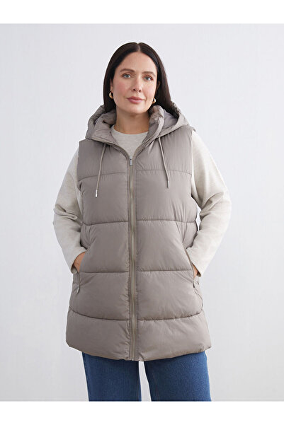 LC Waikiki Sparkling Choices from Shining Store |   Women's Puffer Vest with Hood
