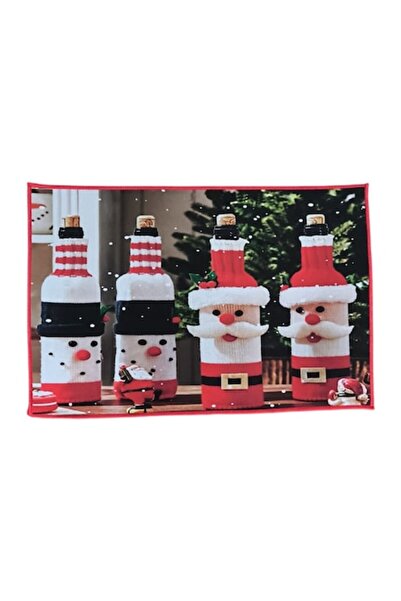 Clini Textile door mat, Christmas decor, 40 x 60 cm, 2X-0770 (Bottle figurines)