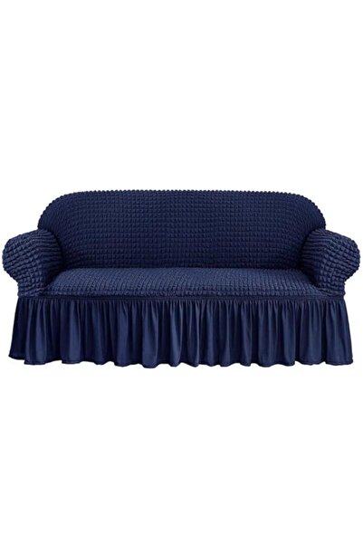 Generic غطاء أريكة فابيان بثلاثة مقاعد، أزرق داكن