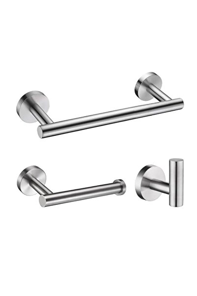 Generic خطاف مناشف حمام من نوليماس، مصنوع من النيكل المصقول، وحامل ورق التواليت، مصنوع من الفولاذ المقاوم للصدأ SUS 304، وخطاف معاطف C