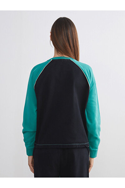 LC Waikiki Peak New Season Color Block Oversized Women's Sweatshirt