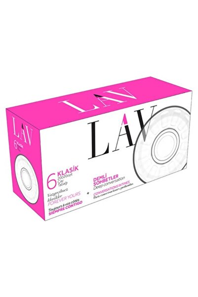 LAV Set of 6 saucers for Turkish tea, Klasik 20020