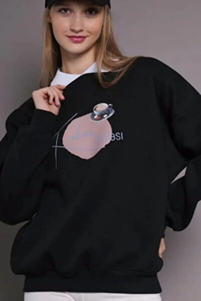 ESSFASIHON سترة من القطن الممشط بثلاث خيوط مبطن بالصوف B مطبوع