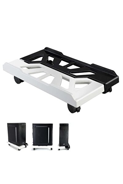 Generic حامل كمبيوتر شخصي من YelaJoy، حامل برج وحدة المعالجة المركزية مع عجلات دوارة أسفل المكتب، حامل كمبيوتر محمول، جيد التهوية