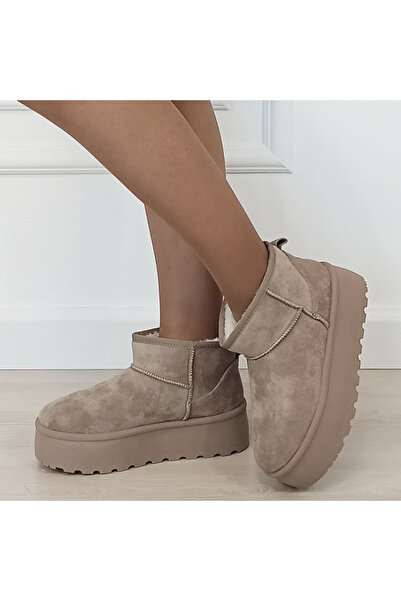 SOFILINE Ανοιχτόχρωμες χακί μπότες με επένδυση γούνας και χοντρές σόλες LT33-43 112