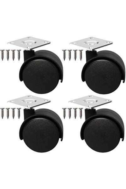 Generic عجلات كرسي مكتب، عبوة من 4 عجلات، مقاس 1.5 بوصة، عجلات عالمية متينة مقاومة للتآكل، هادئة وناعمة