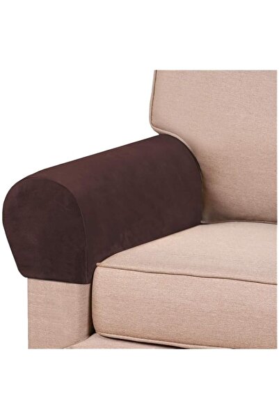 Generic أغطية مسند الذراعين من هاييمو، قطعتان من المخمل الحقيقي المرن، مضادة للانزلاق، وواقية للأثاث، وكرسي بذراعين مخملي ناعم