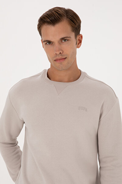 U.S. Polo Assn. Men's Stone Basic Sweatshirt 50313757-Vr049