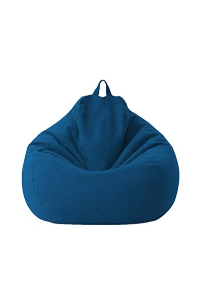 Generic غطاء أريكة كرسي كيس الفول الكلاسيكي QINYA، كرسي كيس الفول ذو الظهر العالي، كرسي استرخاء كسول لتخزين كيس الفول