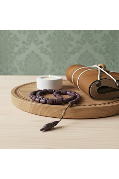 BARA Tesbih & Aksesuar İsmail Erol Usta Mühürlü Mor Gül Ağacı Tesbih – 7 mm Kapsül Kesim, Özel İşçilik, Halkalı