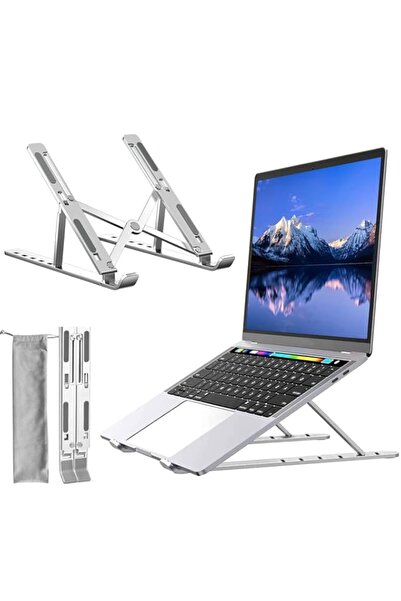 Generic حامل كمبيوتر محمول MOMENT، حامل كمبيوتر محمول قابل للتعديل من الألومنيوم قابل للطي والحمل