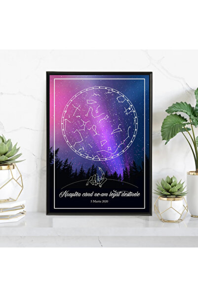 Legendary Gifts Tablou personalizat cu harta stelelor