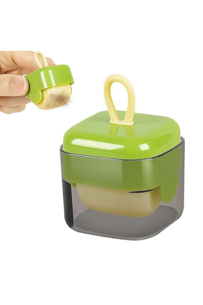 Teno Rolă mică de scame, reutilizabilă după spălare, silicon lavabil, verde/crem