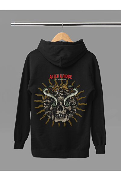 MAGORS سترة روك من القطن المطبوع بأكمام طويلة من ALTER BRIDGE موديل مبطن بالص...