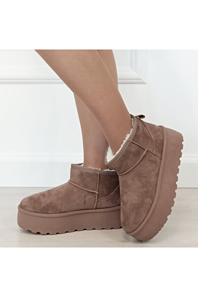 SOFILINE Ghete maro cu căptușeală de blană și talpă groasă LT33-43 112