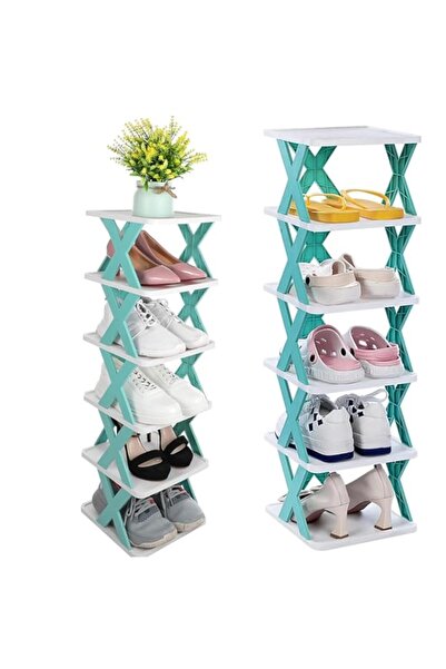 Generic 6 Tier Narrow Shoes Rack Shoe Storage Organizer Multi-Layer Free Stan...