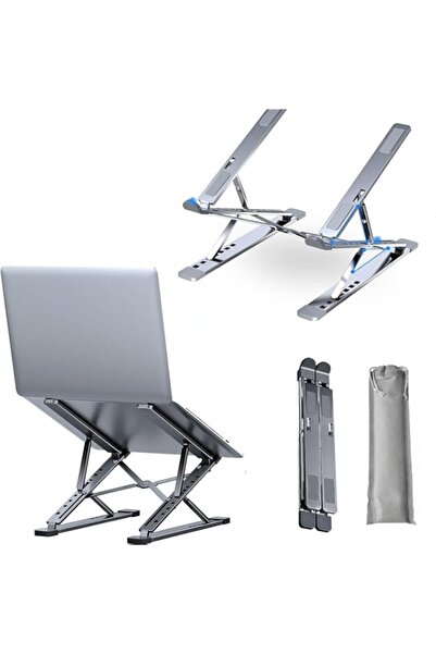 Generic حامل كمبيوتر محمول قابل للتعديل من كوينادا للمكتب - حامل كمبيوتر محمول من الألومنيوم، 6 ارتفاعات قابلة للتعديل، شامل