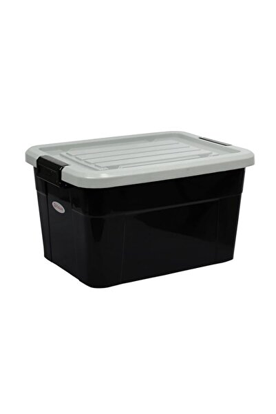 Generic Esqube Trunk Plastic Storage Box with Locakable Lid -29 litre, BLack ...
