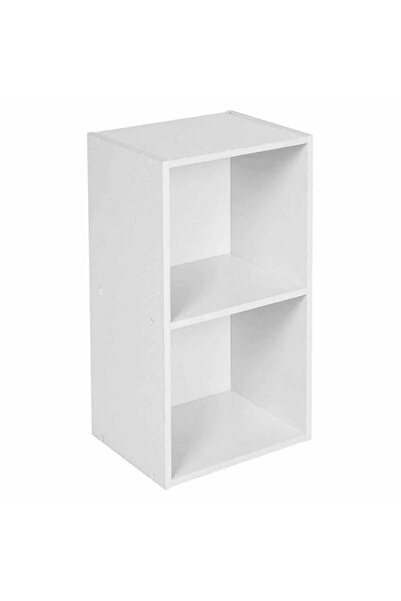 Generic URBNLIVING Tier Wooden Bookcase Shelving Display Storage Shelf Unit Wood Shelves (White, 2 Shelf)