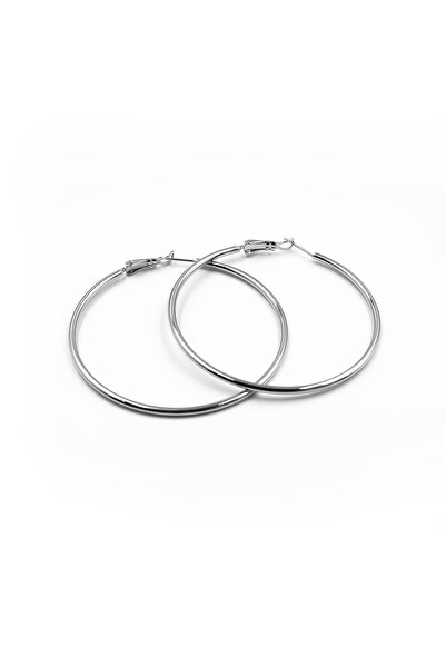 Sose Moda Elegant 5.5cm Silver Xuping Hoop Earrings |   Anti-Allergic and Bright Design