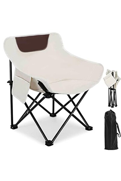 Generic كرسي تخييم خفيف الوزن محمول من GGEROU، كرسي مدمج قابل للطي مع حقيبة حمل وجيب جانبي، Pe