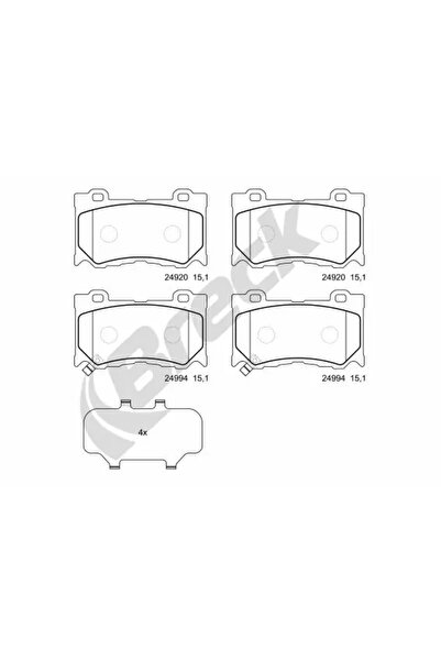 BRECK Комплект спирачни накладки за дискови спирачки Infiniti Fx/G/M Nissan 3...