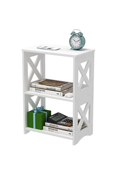 Generic Bedside Table White Drawer Cabinet Small Side End Table Nightstand St...