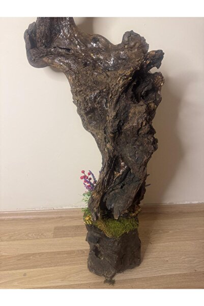 Selma Dekor Lambader 1000 Yıllık Zeytin Ağacı Kütüğünden Tamamen El Yapımı