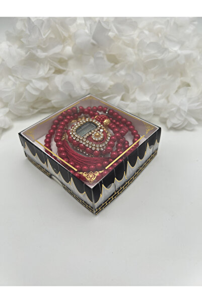 lenagiftworkshop مجموعة هدايا تذكارية مرصعة بالأحجار ومسبحة صلاة في صندوق