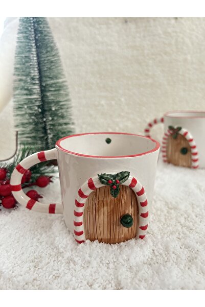 NapaDesignArt El Yapımı Seramik Kupa - Kokina Kapı Yılbaşı Mug