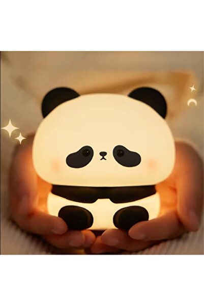 hediyeconcepti LED Gece Işıkları Sevimli Silikon Lamba USB Şarj Edilebilir Zamanlama Başucu Dekor Çocuklar Bebek