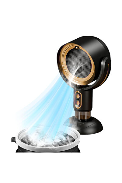 Teno Ventilator de masă ®, purificator de aer, hotă cu ulei și abur, compartiment pentru ulei, auriu