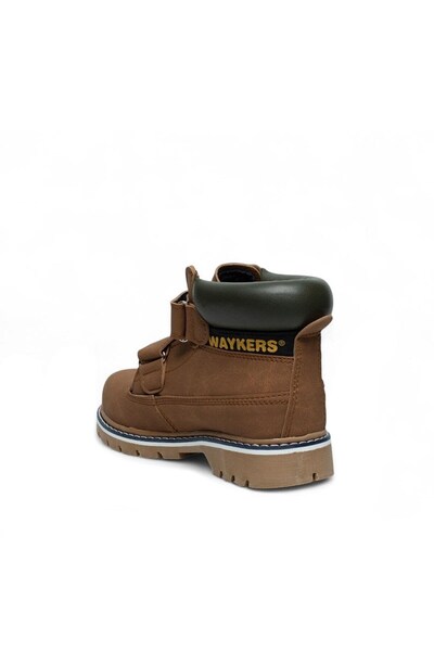 AlbiShoes Boys' Velcro Non-Slip Sole Waterproof Cold-Proof Anatomical Boys' Boots