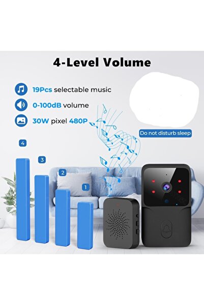 OEM M6 Wireless Video Doorbell - App Control, Bidirectional Mic, Infrared Night Vision