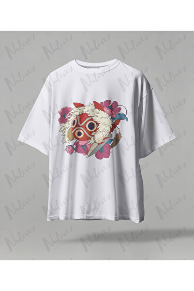 Nulivez Anime Studio Ghibli Princess Mononoke Printed High Quality Compact Unisex Oversized T-Shirt
