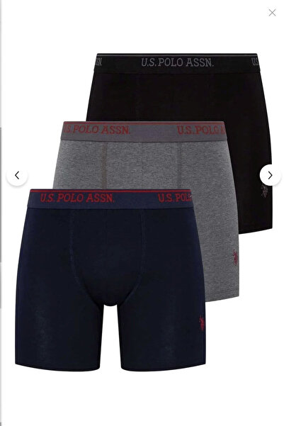 U.S. Polo Assn. طقم بوكسر رجالي مرخص مصنوع من 95% قطن و6% إيلاستين (في علبة)