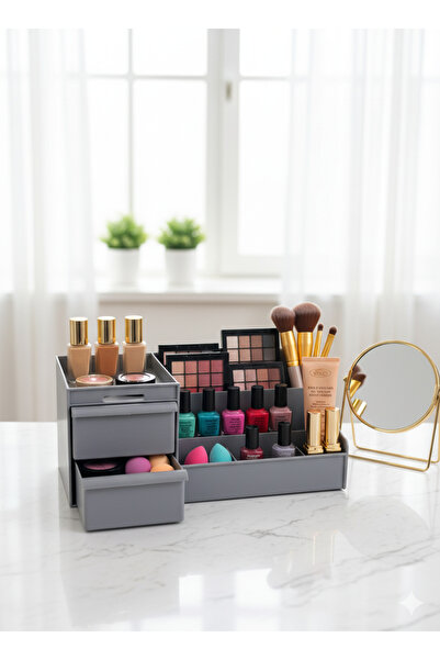 Buclee صندوق تنظيم مستحضرات التجميل مع أدراج - صندوق تخزين للمجوهرات ومستحضرا...