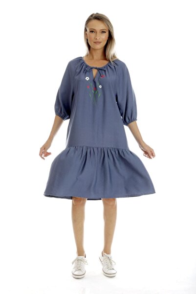 Eranthe Women's Dress, Eranthe, Boho Style V350, with Handmade Painting