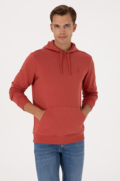 U.S. Polo Assn. Erkek Gül Kurusu Basic Sweatshirt 50313720-VR026