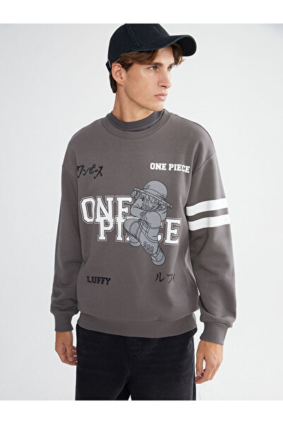 LC Waikiki Ανδρικό φούτερ με λαιμόκοψη με τύπωμα