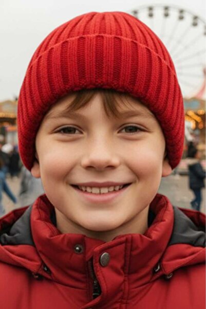 Trenderrs Boy 6-14 Years Old Corded Fabric Beret Children's Beret