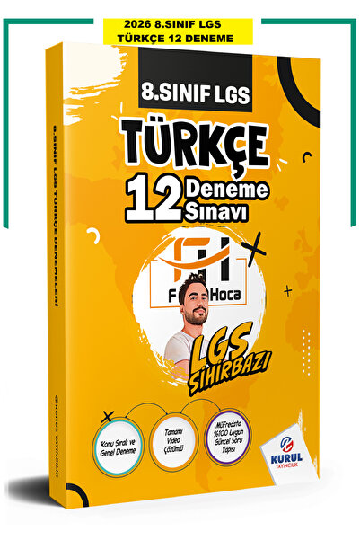 Kurul Yayıncılık 2026 8.sınıf Lgs Fenomen Hoca Türkçe 12 Li Branş Denemesi Vi...